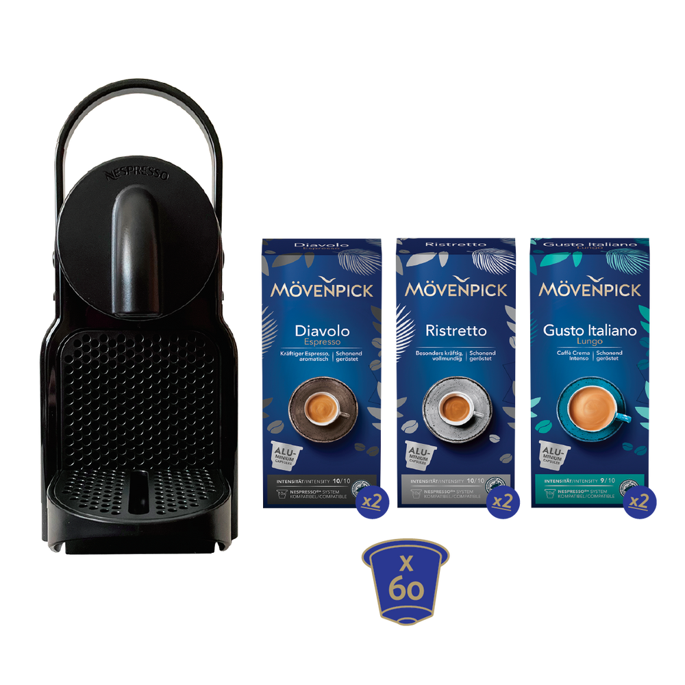 Pack Cafetera Nespresso + 60 cápsulas